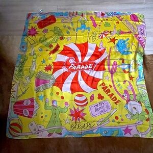 Parade Circus Carnival Colorful Square Scarf Big Top Clown